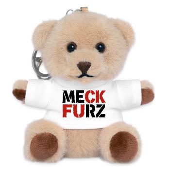 Meck Furz | Merz - nicht mein Kanzler - Teddy Schlüsselanhänger - Weiß - Vorne