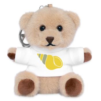 Sonnige Muschel Vektordesign - Teddy Schlüsselanhänger - Weiß - Vorne