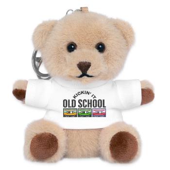 Ich mache es old school - Teddy Schlüsselanhänger - Weiß - Vorne