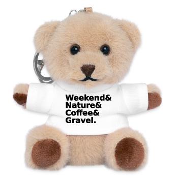 Weekend Nature Coffee Gravel - Teddy Schlüsselanhänger - Weiß - Vorne
