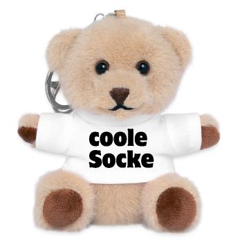 Coole Socke - Teddy Schlüsselanhänger - Weiß - Vorne