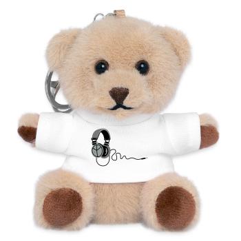Peace Kopfhörer - Teddy Schlüsselanhänger - Weiß - Vorne