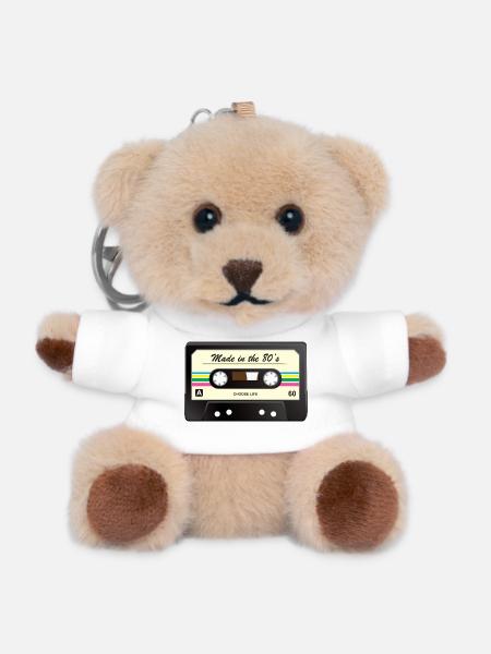 Made in the 80's - Teddy Keyring - white