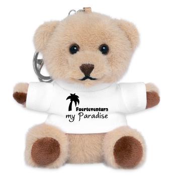 Fuerteventura Paradise Urlaub Geschenk - Teddy Schlüsselanhänger - Weiß - Vorne