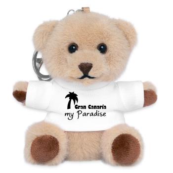 Gran Canaria Paradise Urlaub Geschenk - Teddy Schlüsselanhänger - Weiß - Vorne