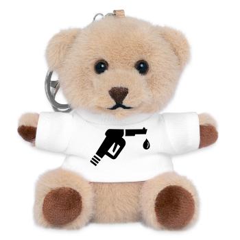 Pistolen Zapfhahn - Teddy Schlüsselanhänger - Weiß - Vorne