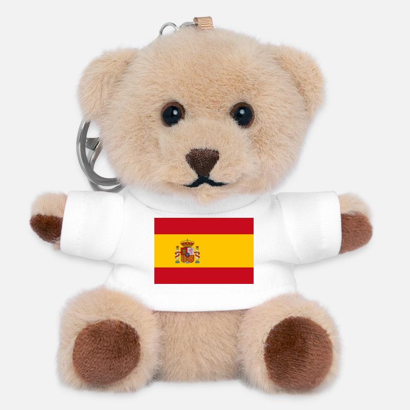 Spain - Teddy Keyring - white