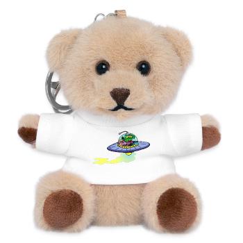 Alien Alien Raumschiff - Teddy Schlüsselanhänger - Weiß - Vorne