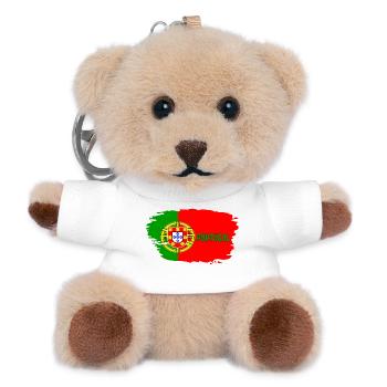 Portugal Flagge / Geschenk Lissabon Westeuropa - Teddy Schlüsselanhänger - Weiß - Vorne