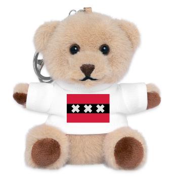 Amsterdam Flagge - Teddy Schlüsselanhänger - Weiß - Vorne