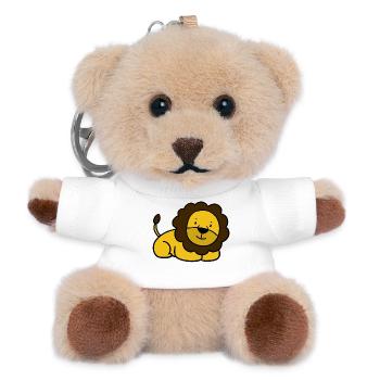 lion cub - Teddy Keyring - white - Front