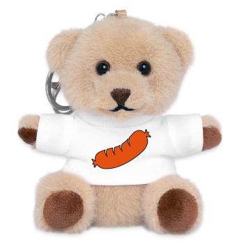 sausage - Teddy Keyring - white - Front