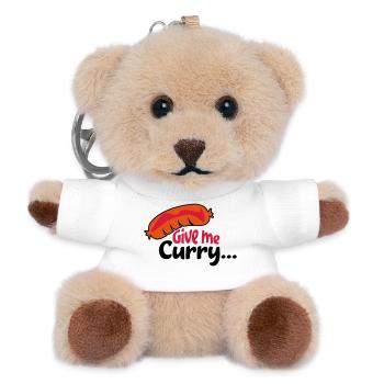 currywurst - Teddy Schlüsselanhänger - Weiß - Vorne