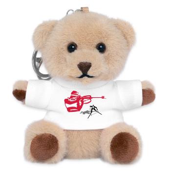 Biathlon - Teddy Schlüsselanhänger - Weiß - Vorne
