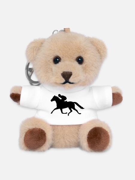 trotteur - Porte-clés ourson - blanc