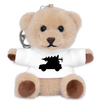 Tannenbaum Weihnachten Auto - Teddy Schlüsselanhänger - Weiß - Vorne