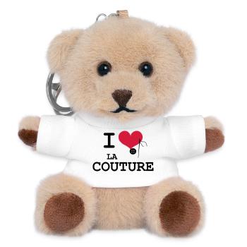 I Love la Couture - Porte-clés ourson - blanc - Devant