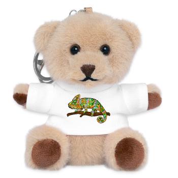Chamäleon Exotisch - Teddy Schlüsselanhänger - Weiß - Vorne
