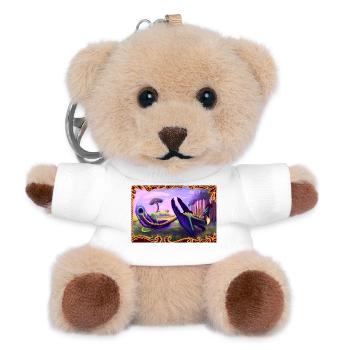 Dinosaurier - Teddy Schlüsselanhänger - Weiß - Vorne