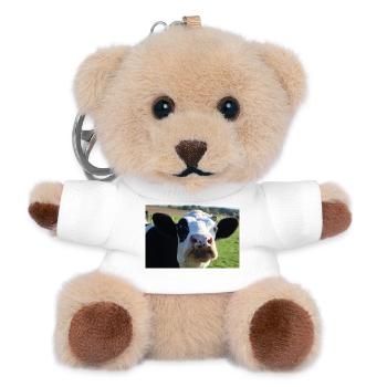 Kuh Poster - Teddy Schlüsselanhänger - Weiß - Vorne
