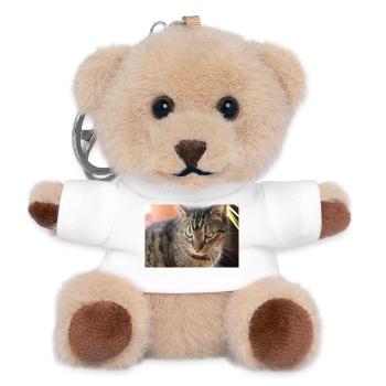 Cat Kitten Poster Cat Poster Tiger Cat - Teddy Keyring - white - Front