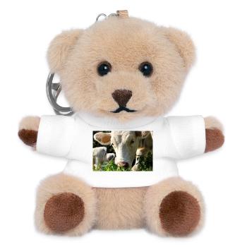 Kuh Poster - Teddy Schlüsselanhänger - Weiß - Vorne