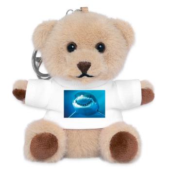 Lächelnder Hai unter Wasser - Teddy Schlüsselanhänger - Weiß - Vorne