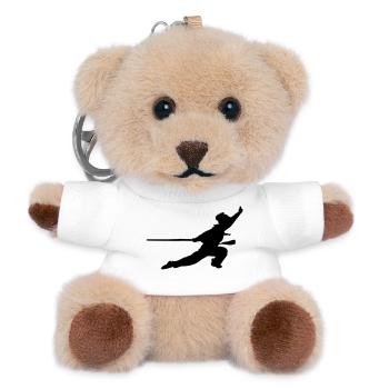 taichi qiong kung fu - Teddy Keyring - white - Front