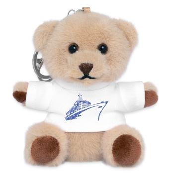 Kreuzfahrtschiff Kreuzfahrt Schiff Luxus - Teddy Schlüsselanhänger - Weiß - Vorne