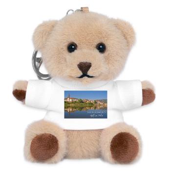 Neckargemünd - Stadt am Fluss - Teddy Schlüsselanhänger - Weiß - Vorne