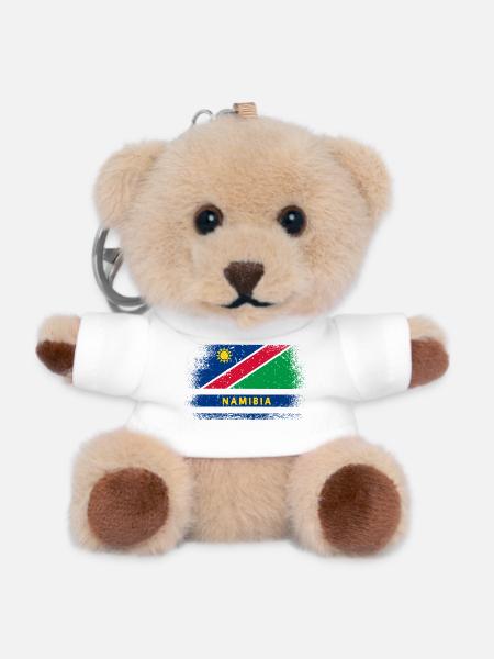 Namibia Flaggen Design - Teddy Schlüsselanhänger - Weiß