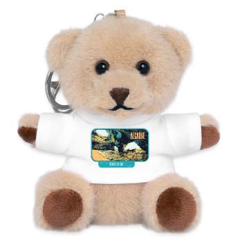 Algarve Portugal, Cave Benagil Beach Sommersonne - Teddy Schlüsselanhänger - Weiß - Vorne