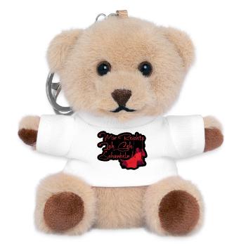Mir Reichts Ich Geh Schaukeln – Humorvolles Design - Teddy Schlüsselanhänger - Weiß - Vorne