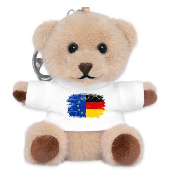 Flag Fusion EUGermany Brush - Teddy Keyring - white - Front