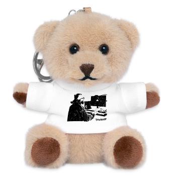 Producer Musik Studio Illustration - Teddy Schlüsselanhänger - Weiß - Vorne