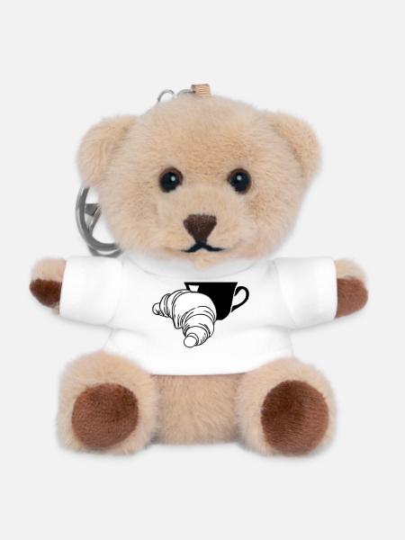 Croissant - Teddy Keyring - white