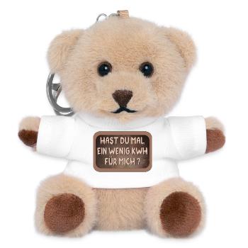 STROM KOSTEN - ENERGIE SPRÜCHE - Teddy Schlüsselanhänger - Weiß - Vorne
