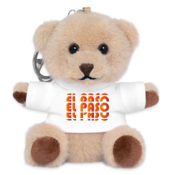 El Paso Gradient Grid - Teddy Keyring - white - Front
