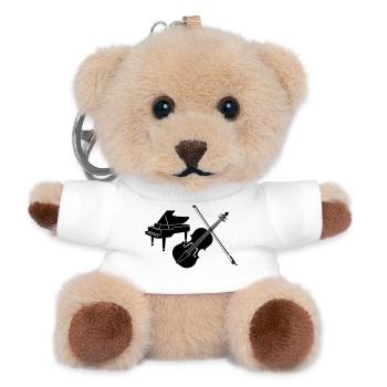 Piano and violin - Teddy Keyring - white - Front