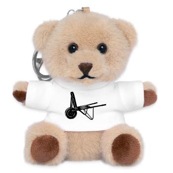 Stratemaker Steinschubkarren-Logo - Teddy Schlüsselanhänger - Weiß - Vorne