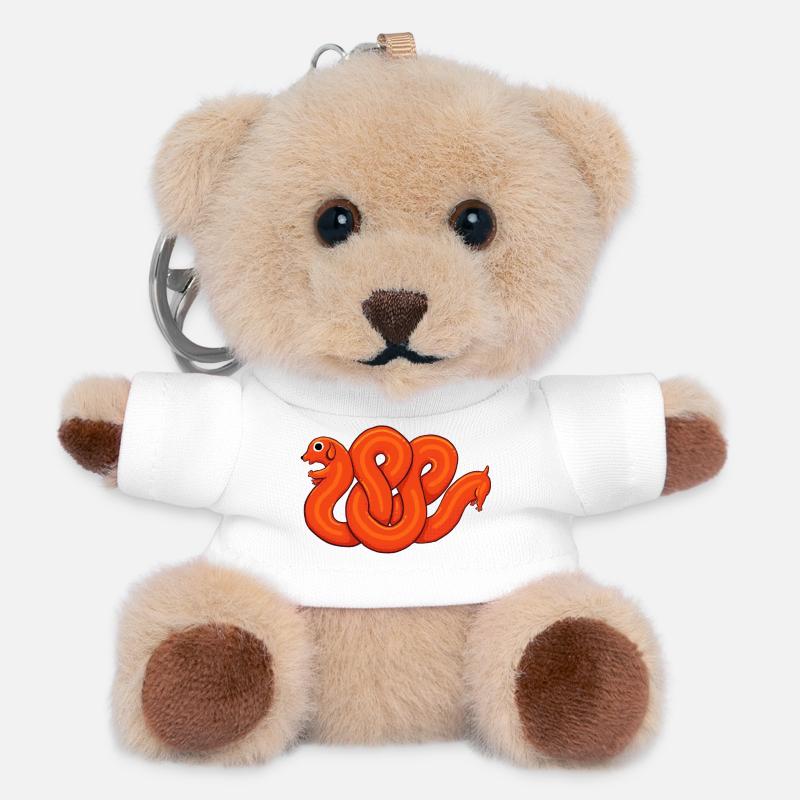 Mess - Teddy Keyring - white