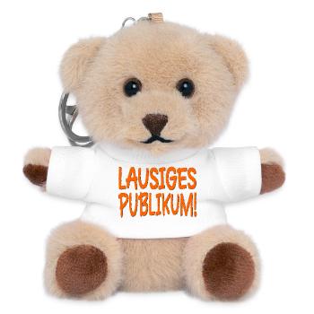 LAUSIGES PUBLIKUM SPRÜCHE BÜHNE - Teddy Schlüsselanhänger - Weiß - Vorne