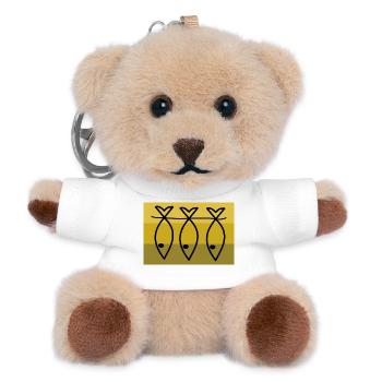 SARDINE. FISCH. APRILSCHERZ. OSTERN. MEER - Teddy Schlüsselanhänger - Weiß - Vorne