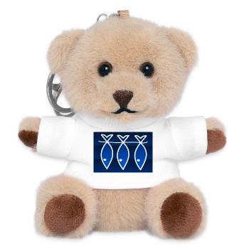 FISH. APRIL FOOL. EASTER. SARDINE. SEA - Teddy Keyring - white - Front