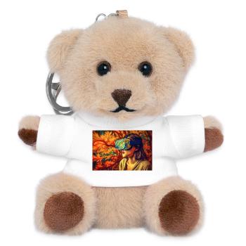 Vivid Dream VR Odyssey - Teddy Keyring - white - Front