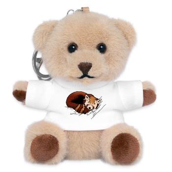 Red panda - Teddy Keyring - white - Front