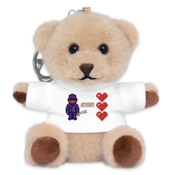 game love - Porte-clés ourson - blanc - Devant