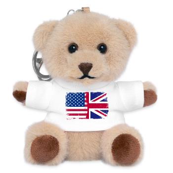 Hinweis Fusion USUK Grunge - Teddy Schlüsselanhänger - Weiß - Vorne