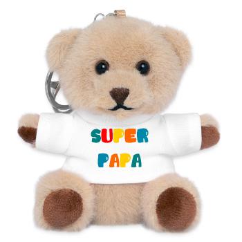 NOËL. ANNEE. ANNIVERSAIRE. RETRAITE. PAPA. MAMAM. - Porte-clés ourson - blanc - Devant