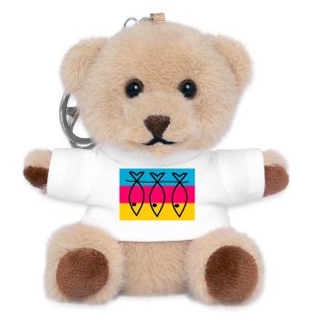 RUHESTAND. ALLES GUTE FÜR DEN RUHESTAND. ALLES GUTE FÜR DEN RUHESTAND - Teddy Schlüsselanhänger - Weiß - Vorne